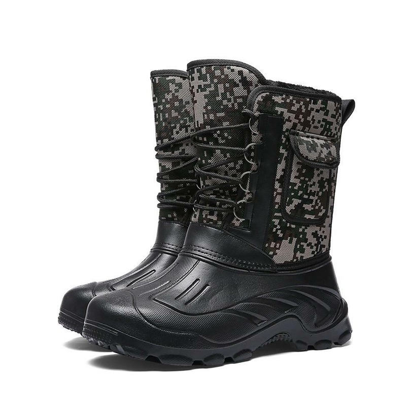Men's Warm Winter Boots Waterproof Non-Slip Fishing Boots Work Boots (Insulation Rating: -40°F)