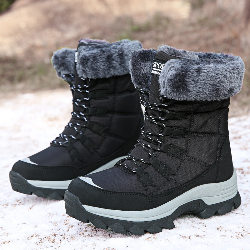 Dallader Women's Plush Lining Warm Waterproof  High Cut Thickened Snow Boots