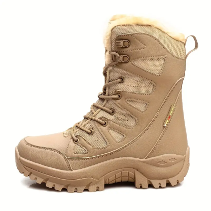 Women's Fashion Comfortable Waterproof Warm Fleece Snow Combat Boots