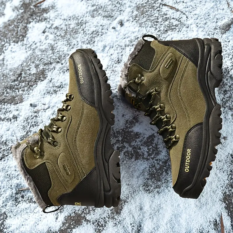 Men's Comfortable and Warm Wool Lined Hiking Shoes