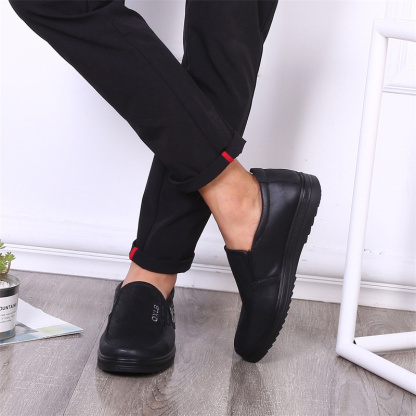 (⏰Last day 40% OFF🔥)Men's Genuine Leather Breathable Lightweight  Slip-On Orthopedic Walking Shoes