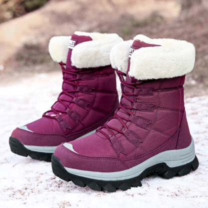 Dallader Women's Plush Lining Warm Waterproof  High Cut Thickened Snow Boots