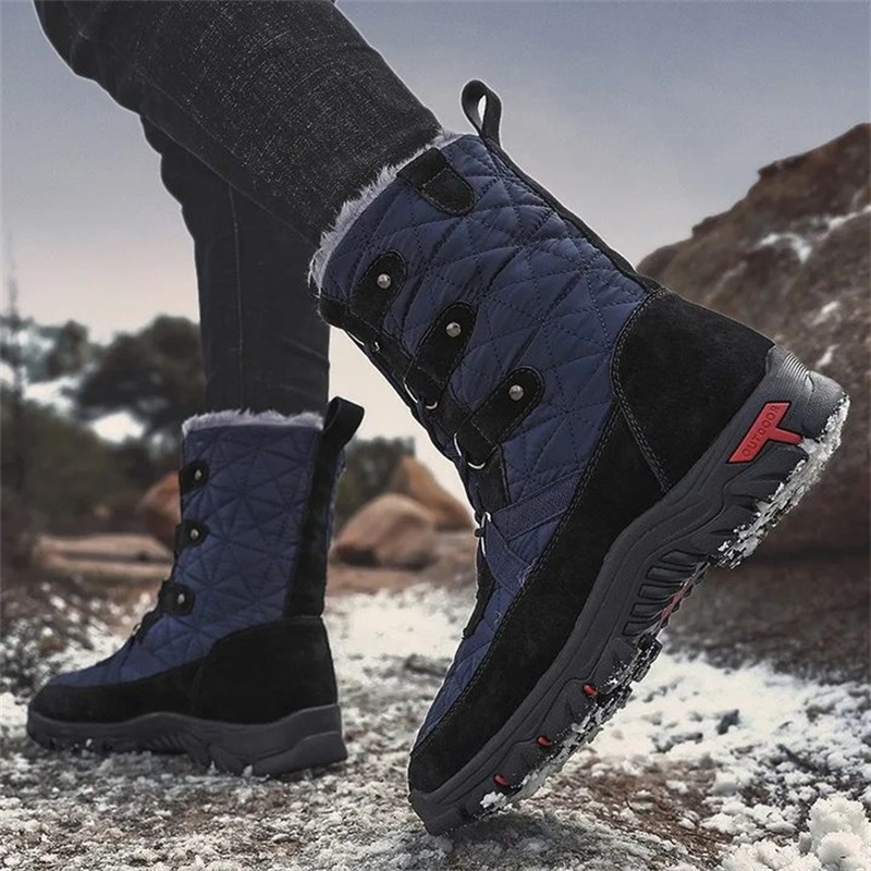 🔥Hot Sale-Men's Genuine Leather Comfortable Snow Boots Warm Boots Combat Boots