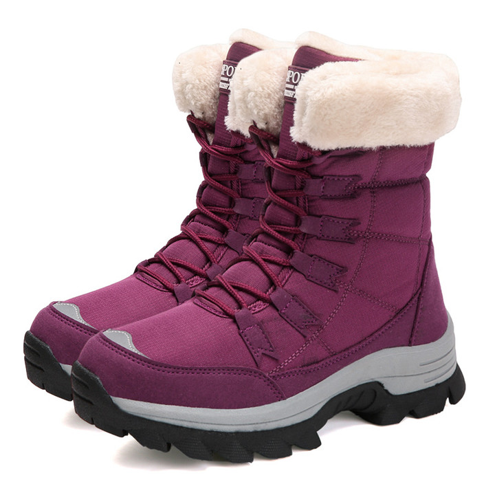 Dallader Women's Plush Lining Warm Waterproof  High Cut Thickened Snow Boots