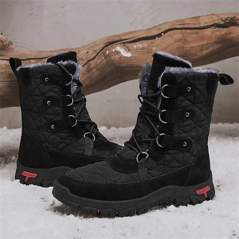 🔥Hot Sale-Men's Genuine Leather Comfortable Snow Boots Warm Boots Combat Boots
