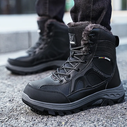 2023 New Warm Plush Snow Boots Waterproof Winter Combat Boots Work Boots