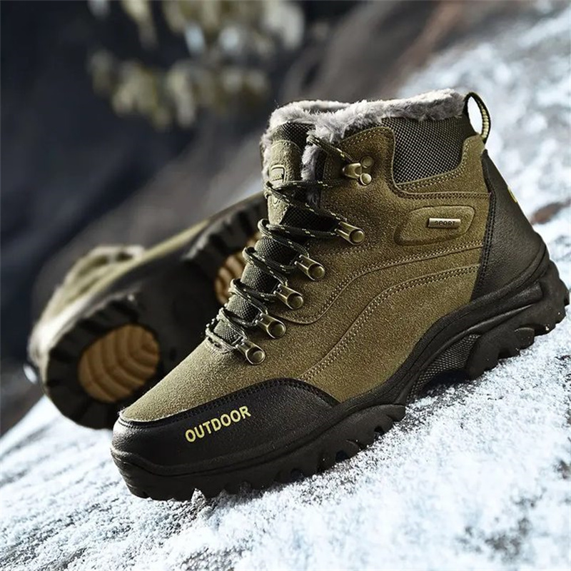 Men's Comfortable and Warm Wool Lined Hiking Shoes
