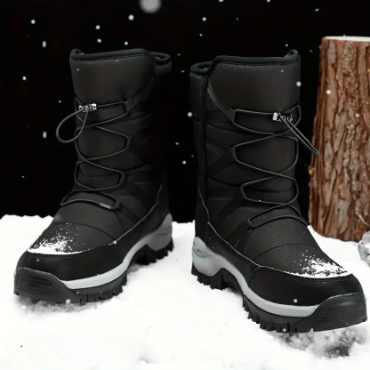 Men's High Top Snow Boots Warm Fleece Waterproof Non-Slip Hiking Boots Work Boots