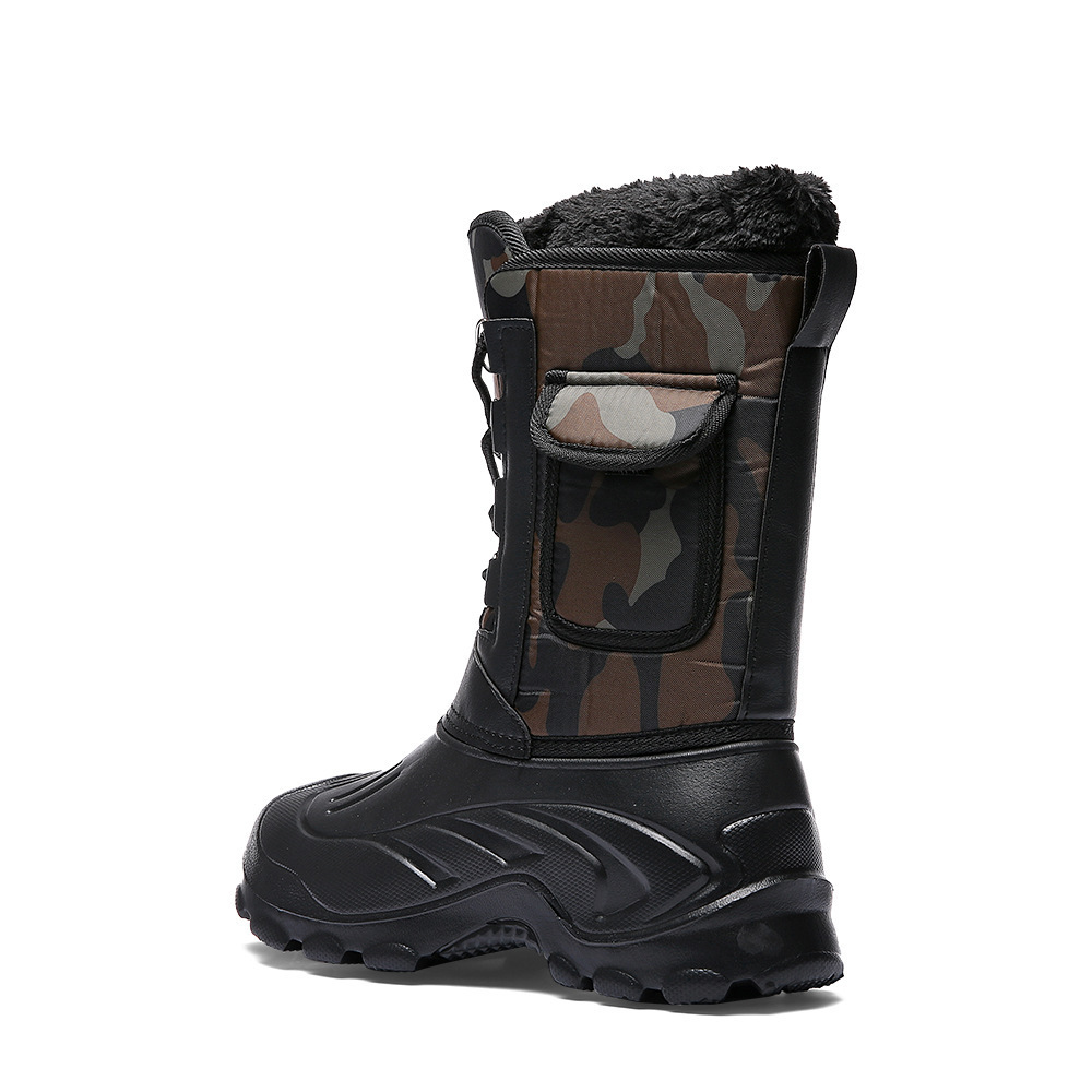 Men's Warm Winter Boots Waterproof Non-Slip Fishing Boots Work Boots (Insulation Rating: -40°F)