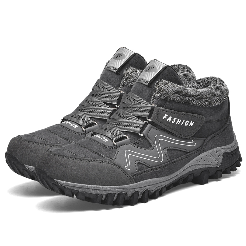 (⏰Clearance Campaign)Men's Outdoor Walking Shoes Winter Plus Velvet Warm Snow Hiking Boots