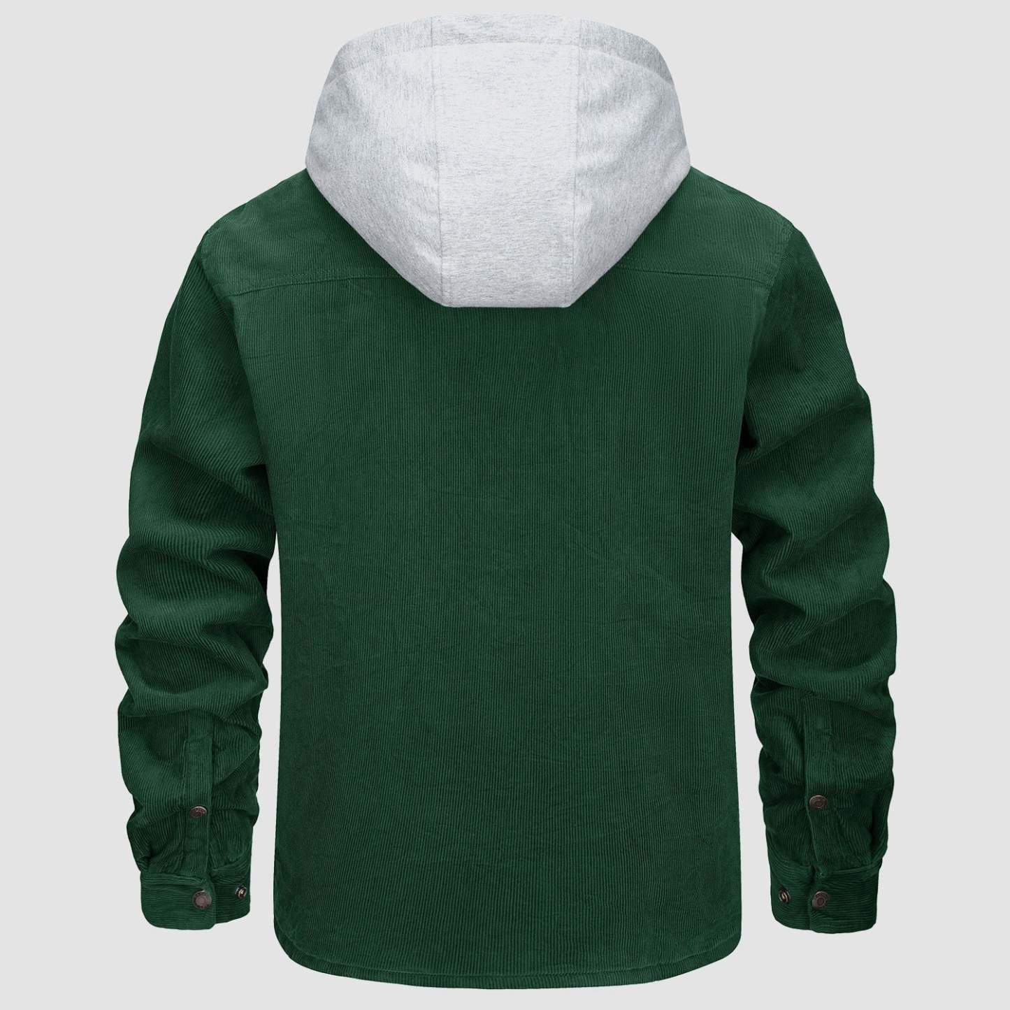 Men's Lightweight Hooded Corduroy Jacket for Casual Fall Wear