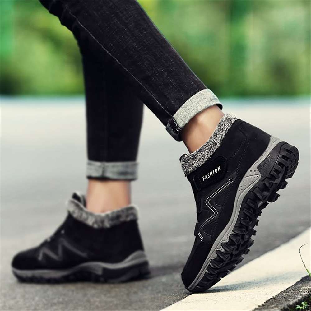 (⏰Clearance Campaign)Men's Outdoor Walking Shoes Winter Plus Velvet Warm Snow Hiking Boots