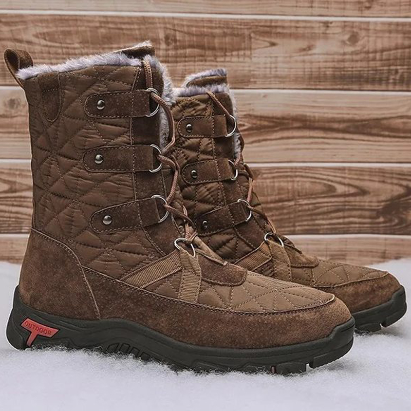 🔥Hot Sale-Men's Genuine Leather Comfortable Snow Boots Warm Boots Combat Boots
