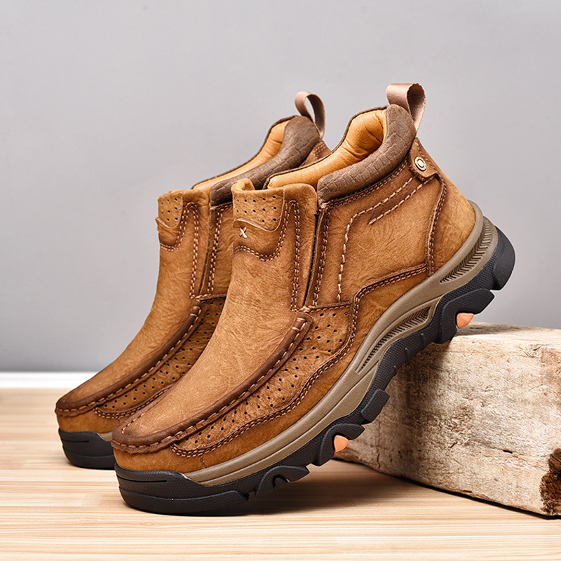 (⏰Last day 40% OFF🔥)Men's Comfortable Genuine Leather Ankle Boots Orthopedic Shoes