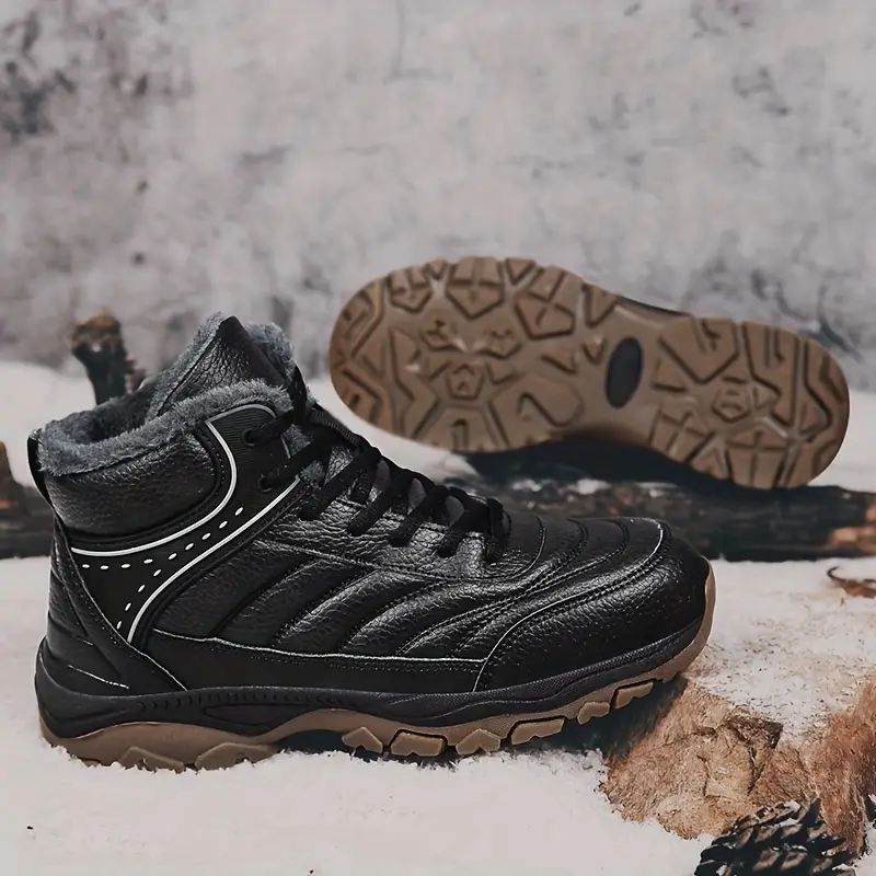 (🔥Advanced Material) Men's Waterproof and Windproof Warm Shoes Hiking Boots Snow Boots