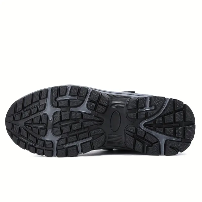 Men's Slip Resistant Snow Boots, Winter Thermal Shoes, Windproof Hiking Boots With Fuzzy Lining