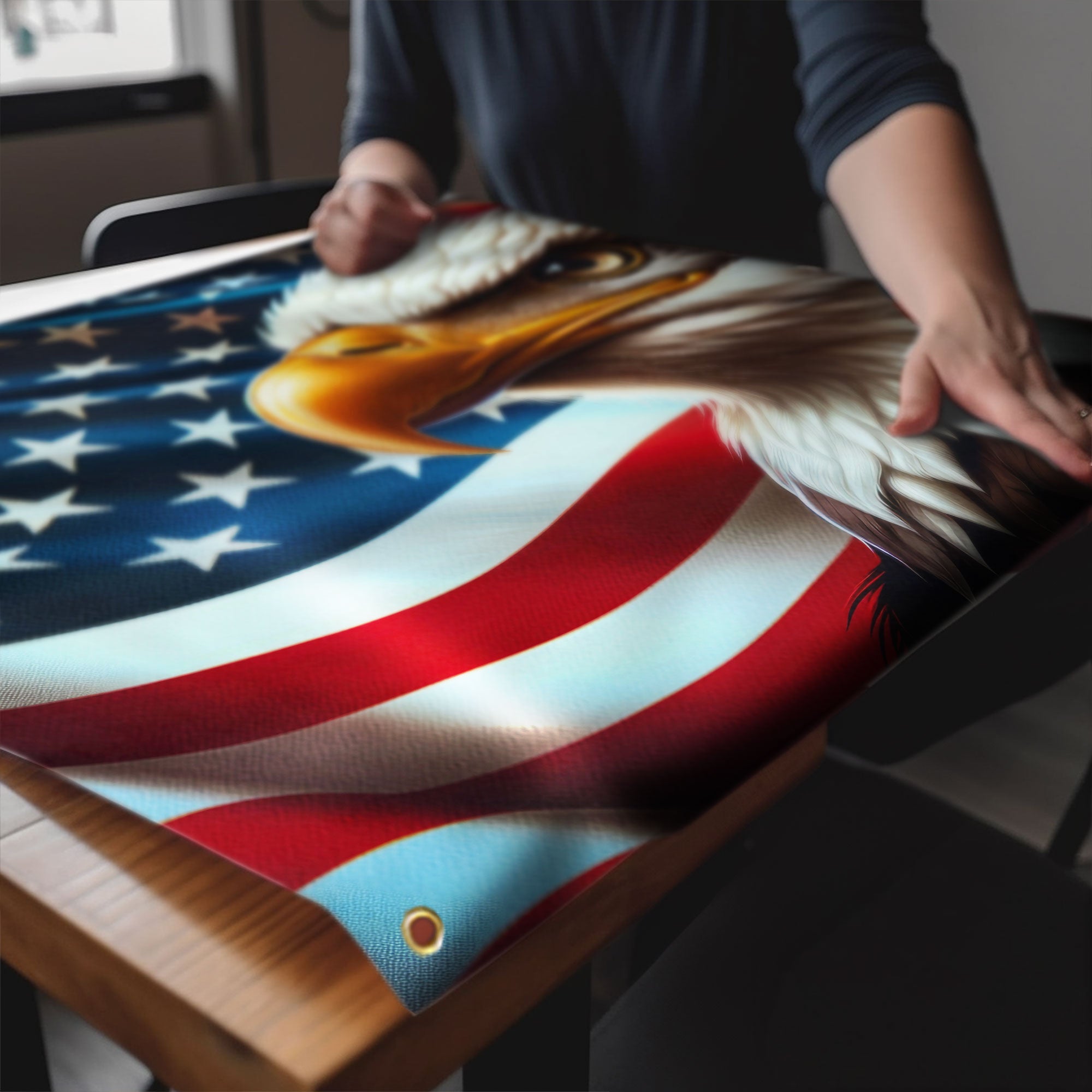  American Flag, Patriotic Eagle American Grommet Flag