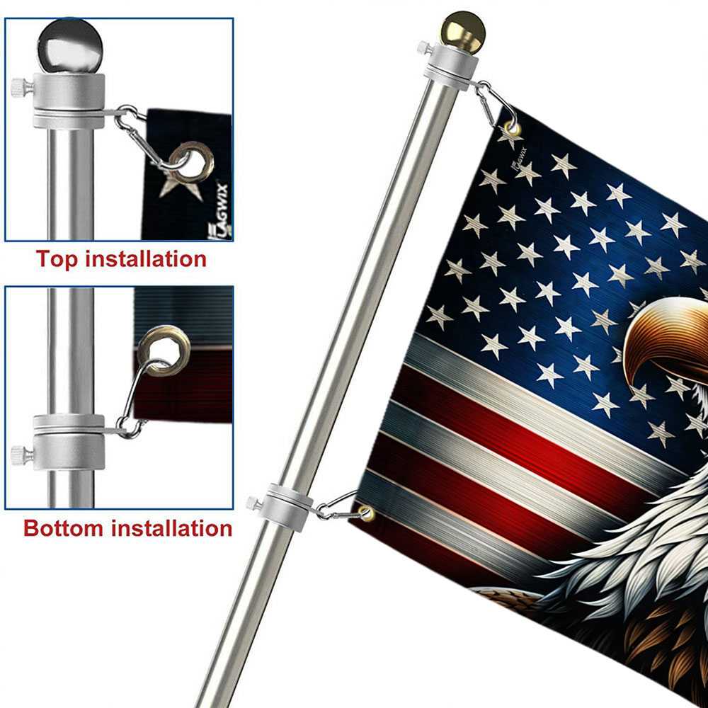 Patriotic Eagle American Grommet Flag