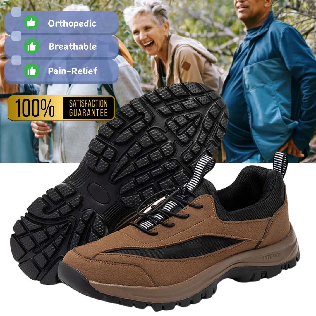 (👨‍⚕️Medical Certification®️) Men's Comfortable Orthopedic Shoes Waterproof Hiking Shoes Sneakers [Effect: Relieves Foot Pain]