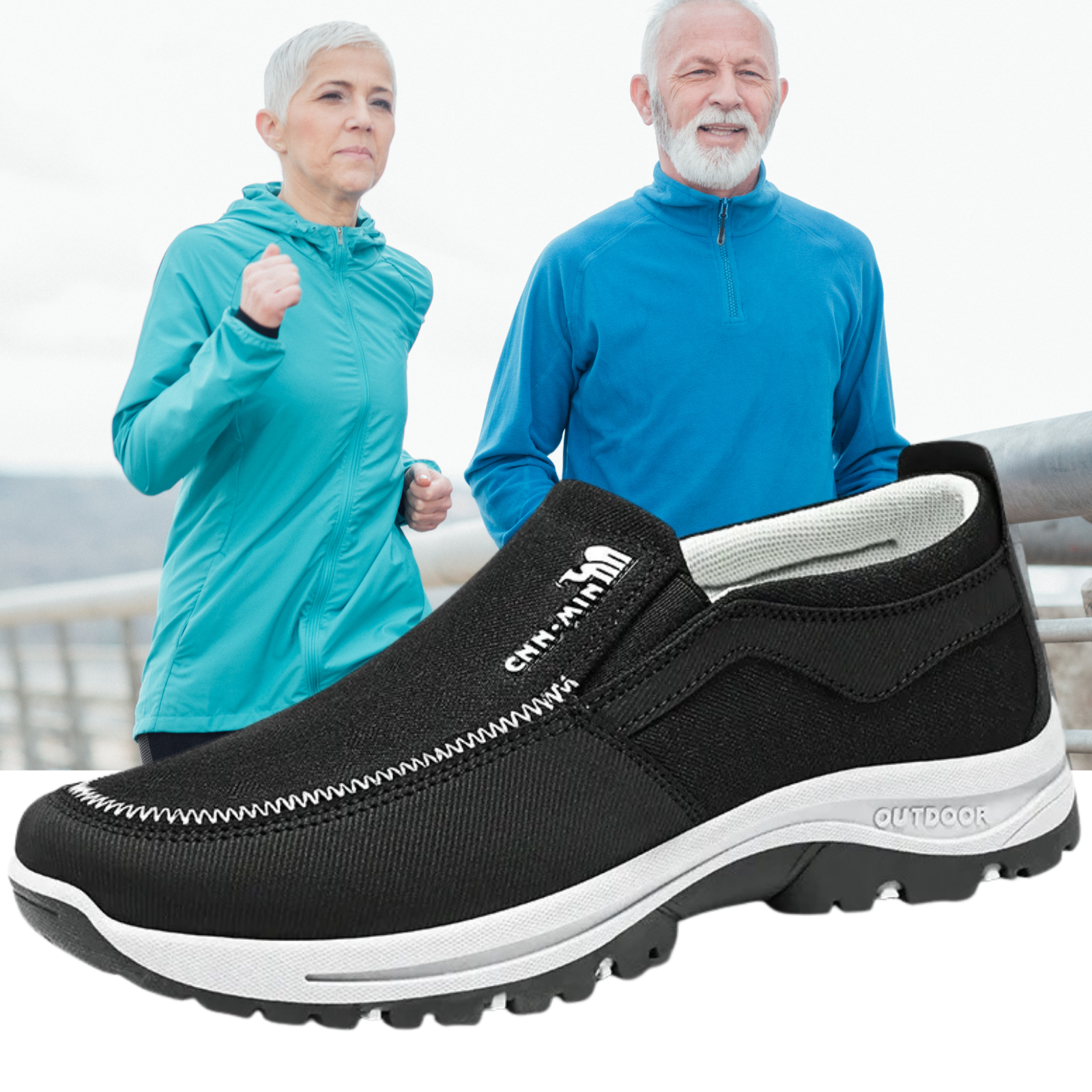 (Limited Time Sale 70% OFF) Men's Slip-On Walking Shoes with Lightweight Cushioned Sole