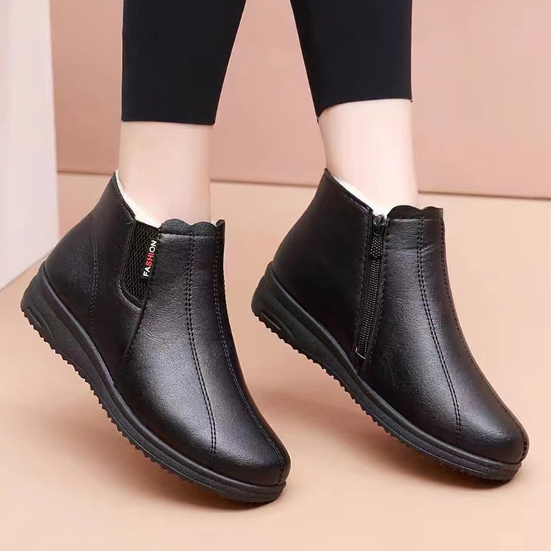 🔥Last Day Promotion 50% OFF - Women's Fleece Lined Thermal Leather Orthopedic Boots