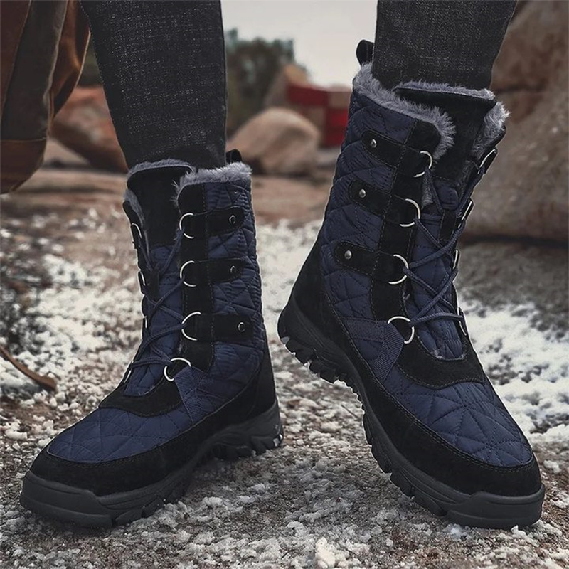 🔥Hot Sale-Men's Genuine Leather Comfortable Snow Boots Warm Boots Combat Boots