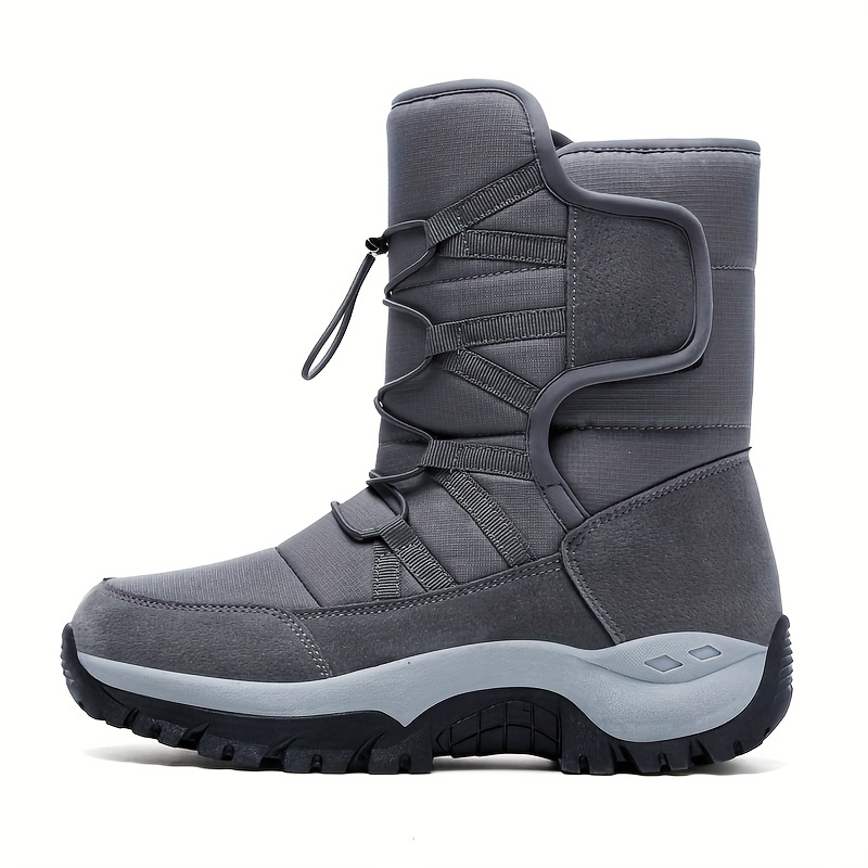 Men's High Top Snow Boots Warm Fleece Waterproof Non-Slip Hiking Boots Work Boots