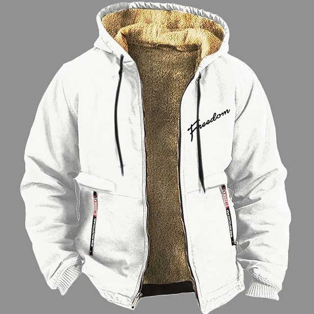 Men's Letter Graphic Prints Hoodies Long Sleeve Sweatshirts  Hooded Daily Casual Holiday Vacation Fall & Winter Black White Red Clothing Apparel Designer S M L XL XXL 3XL