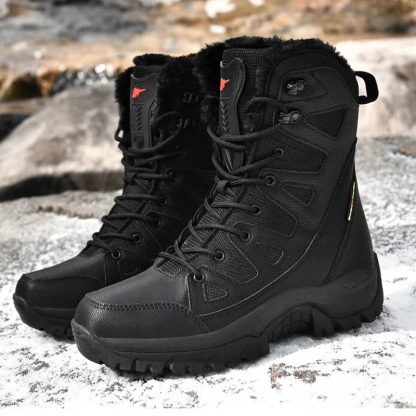 Women's Fashion Comfortable Waterproof Warm Fleece Snow Combat Boots