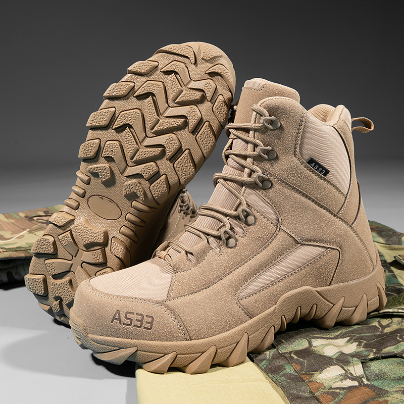 Men's Waterproof Non-Slip Warm Snow Combat Boots Safety Work Boots (Regular Style & Insulated Style)
