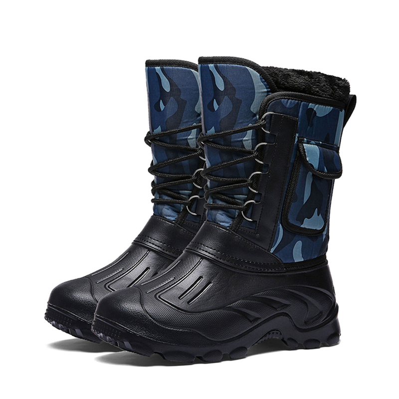 Men's Warm Winter Boots Waterproof Non-Slip Fishing Boots Work Boots (Insulation Rating: -40°F)