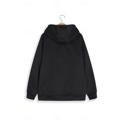 Men's Hoodie Full Zip Hoodie Fleece Jacket Black White Wine Army Green Navy Blue Hooded Plain Sports & Outdoor Daily Holiday Vintage Streetwear Casual Fall & Winter Clothing Apparel Hoodies