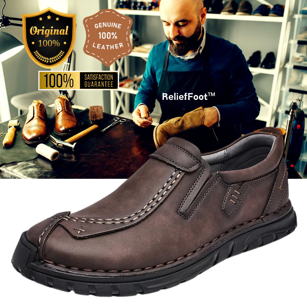 ReliefFoot™ Handmade Men's sports non-slip soft-soled Cowhide leather shoes(Limited 70%off ⏰)