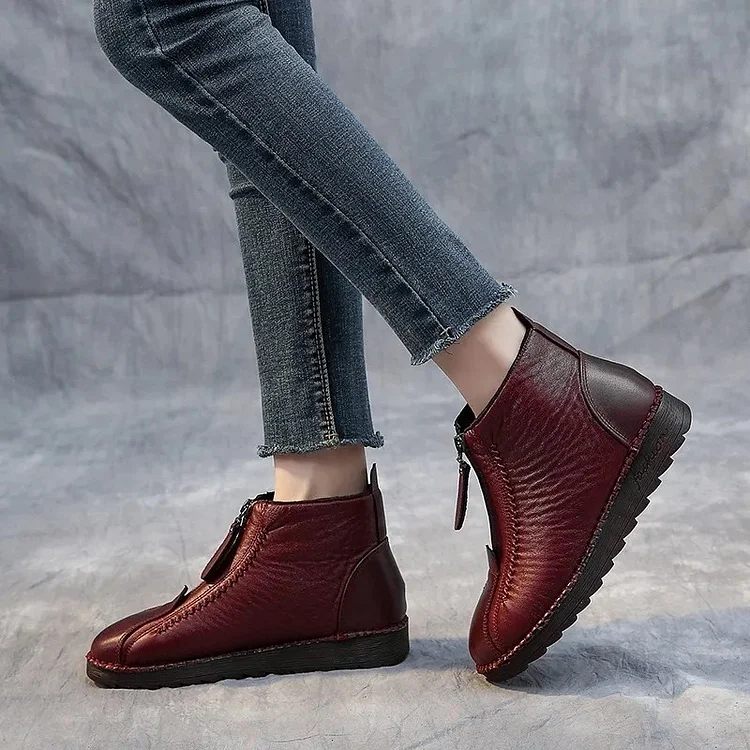 HOT🔥Last Day Promotion 50% OFF - Women's Genuine Leather Non-Slip Ankle Boots