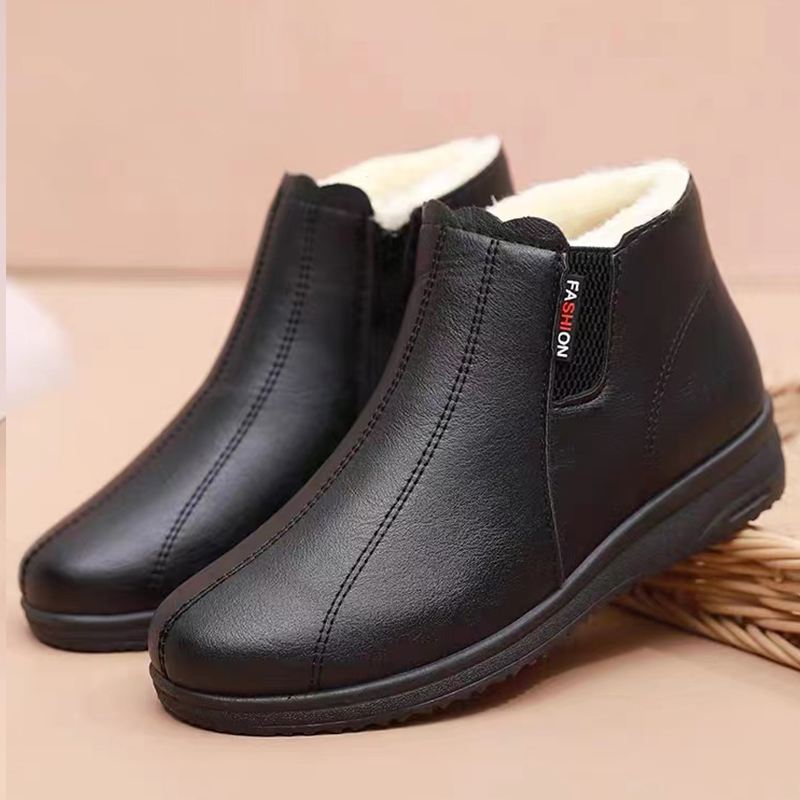 🔥Last Day Promotion 50% OFF - Women's Fleece Lined Thermal Leather Orthopedic Boots