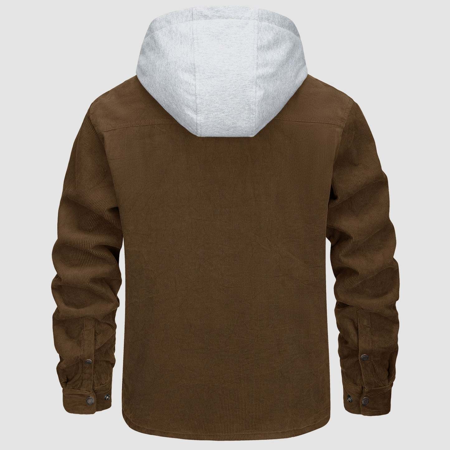 Men's Lightweight Hooded Corduroy Jacket for Casual Fall Wear