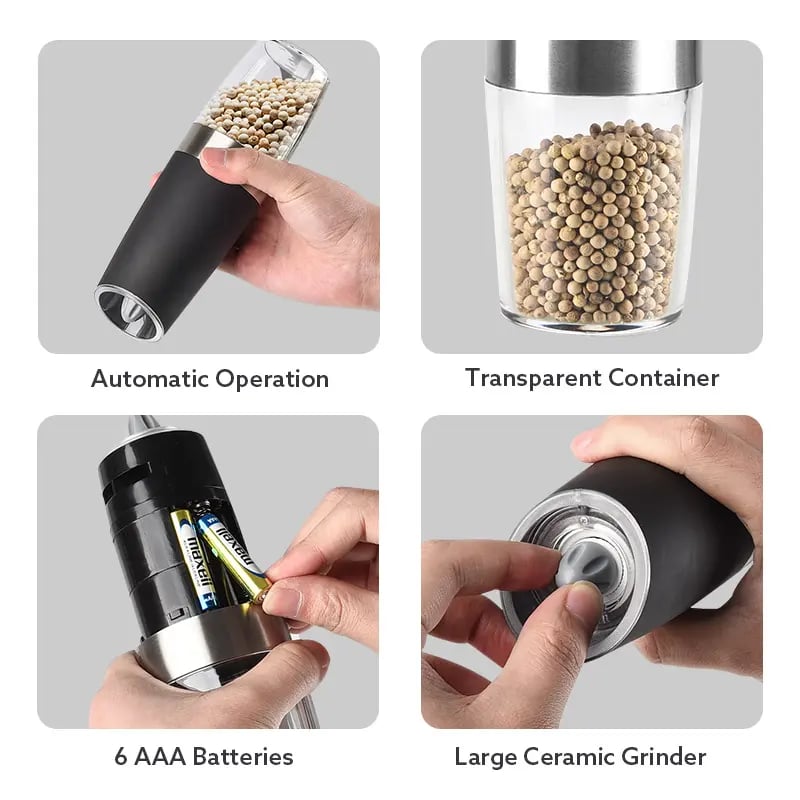 (Pack of 2) Salt and pepper grinder that combines good looks and performance