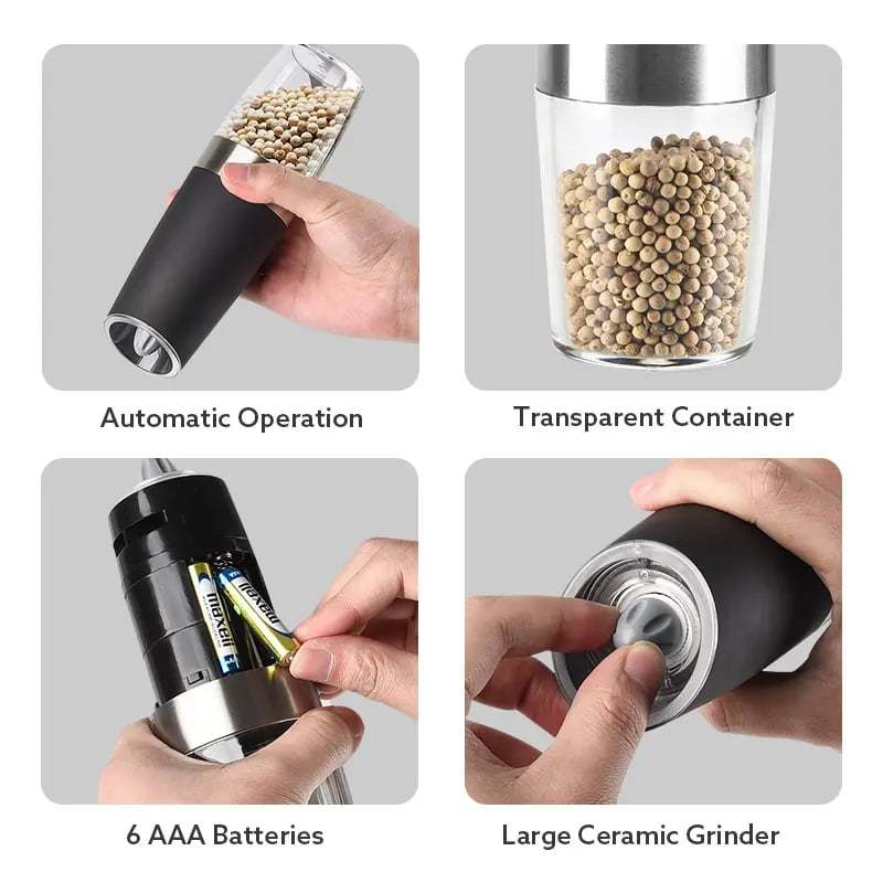(Pack of 2) Salt and pepper grinder that combines good looks and performance