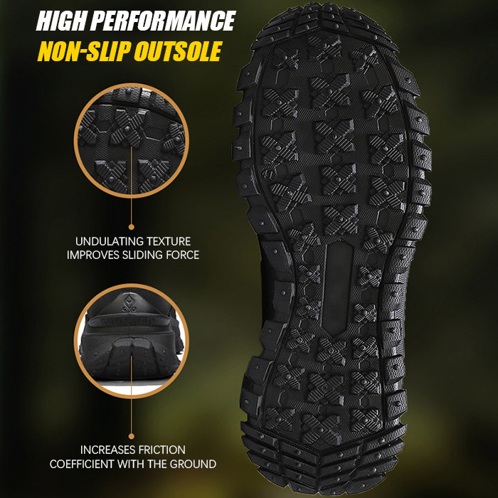 (⏰Limited Time Sale 70% OFF) Men’s Work Hiking Boots – Waterproof, Non-Slip, Puncture and Smash Resistant, Wide Toe, Arch Support – Ideal for Daily Wear and Outdoor Adventures