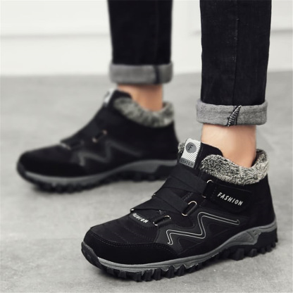(⏰Clearance Campaign)Men's Outdoor Walking Shoes Winter Plus Velvet Warm Snow Hiking Boots