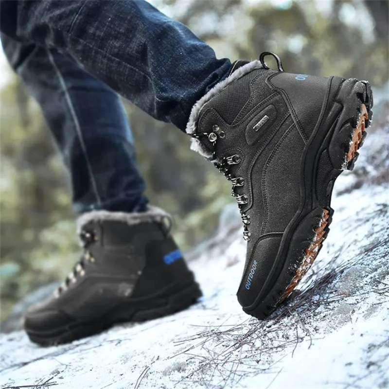 Men's Comfortable and Warm Wool Lined Hiking Shoes