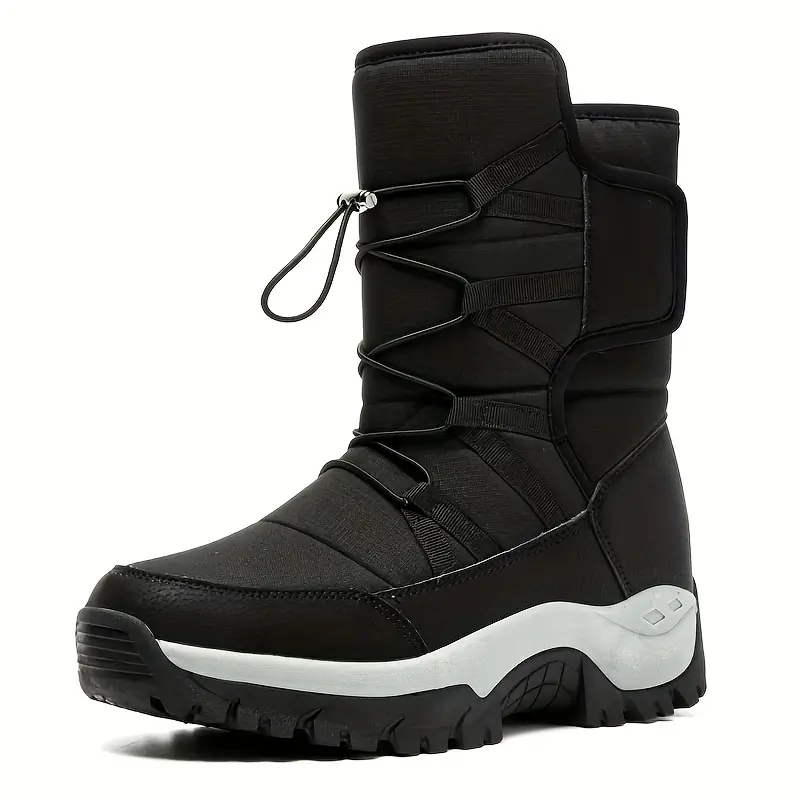 Men's High Top Snow Boots Warm Fleece Waterproof Non-Slip Hiking Boots Work Boots