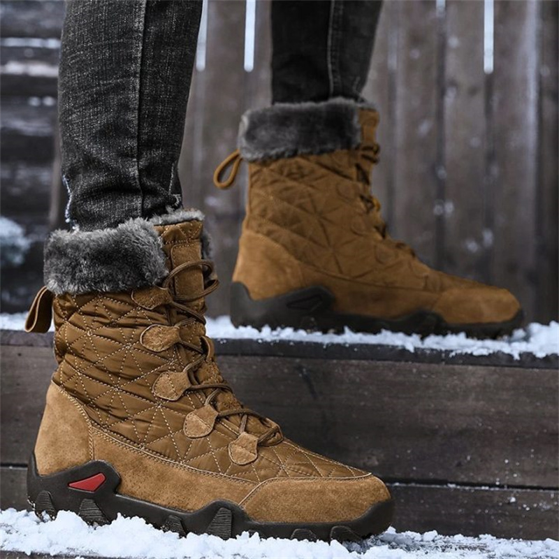 🔥HOT SALE-Men's Comfortable Waterproof Fleece Snow Combat Boots