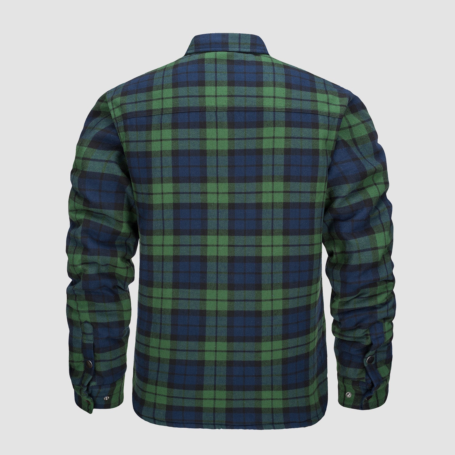 Men's Winter Padded Jacket - Warm Quilted Flannel Shirt Jacket with 5 Pockets for Outdoor and Casual Use
