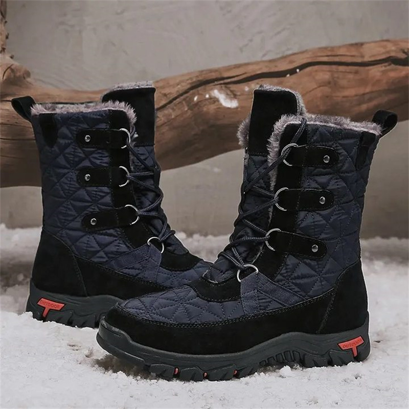 🔥Hot Sale-Men's Genuine Leather Comfortable Snow Boots Warm Boots Combat Boots