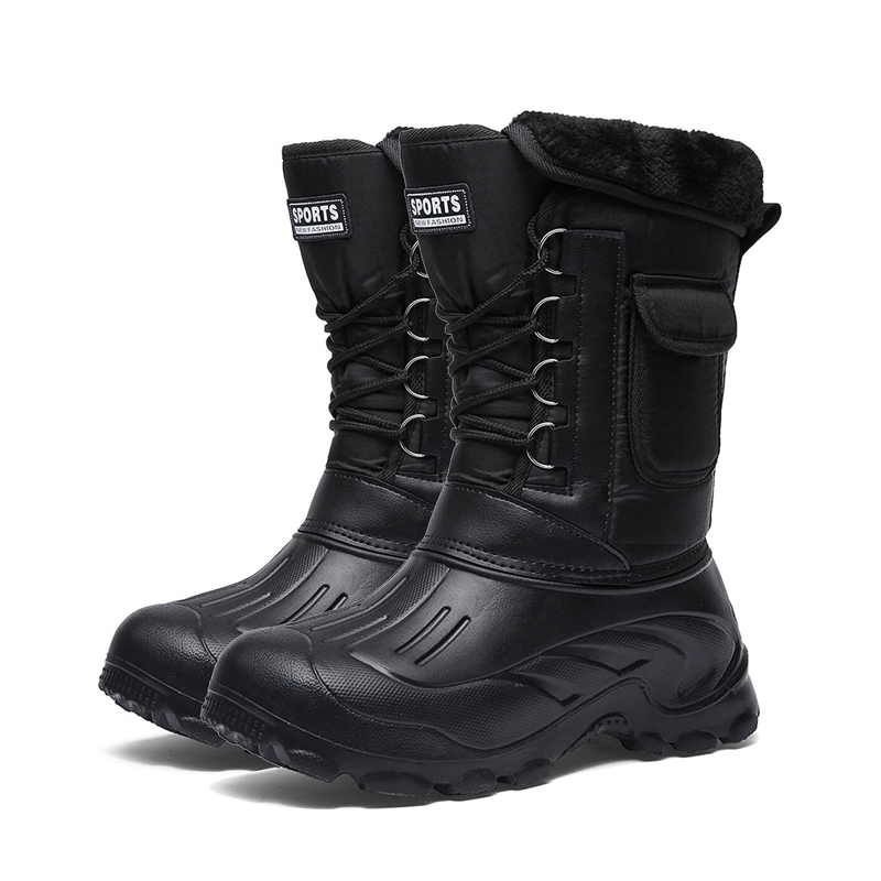 Men's Warm Winter Boots Waterproof Non-Slip Fishing Boots Work Boots (Insulation Rating: -40°F)