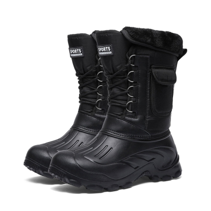 Men's Warm Winter Boots Waterproof Non-Slip Fishing Boots Work Boots (Insulation Rating: -40°F)