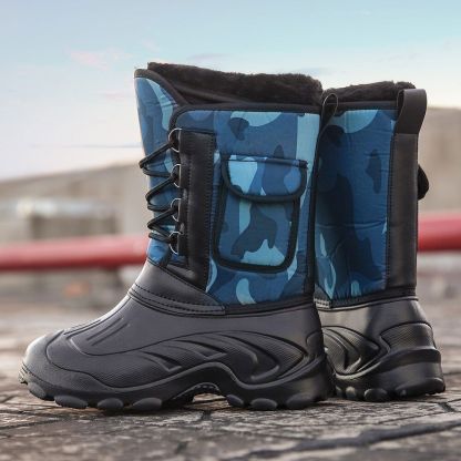 Men's Warm Winter Boots Waterproof Non-Slip Fishing Boots Work Boots (Insulation Rating: -40°F)