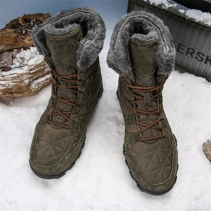 🔥HOT SALE-Men's Comfortable Waterproof Fleece Snow Combat Boots