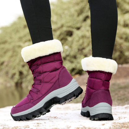Dallader Women's Plush Lining Warm Waterproof  High Cut Thickened Snow Boots